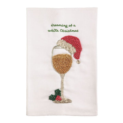 Mud Pie Christmas Bar Beaded Towels