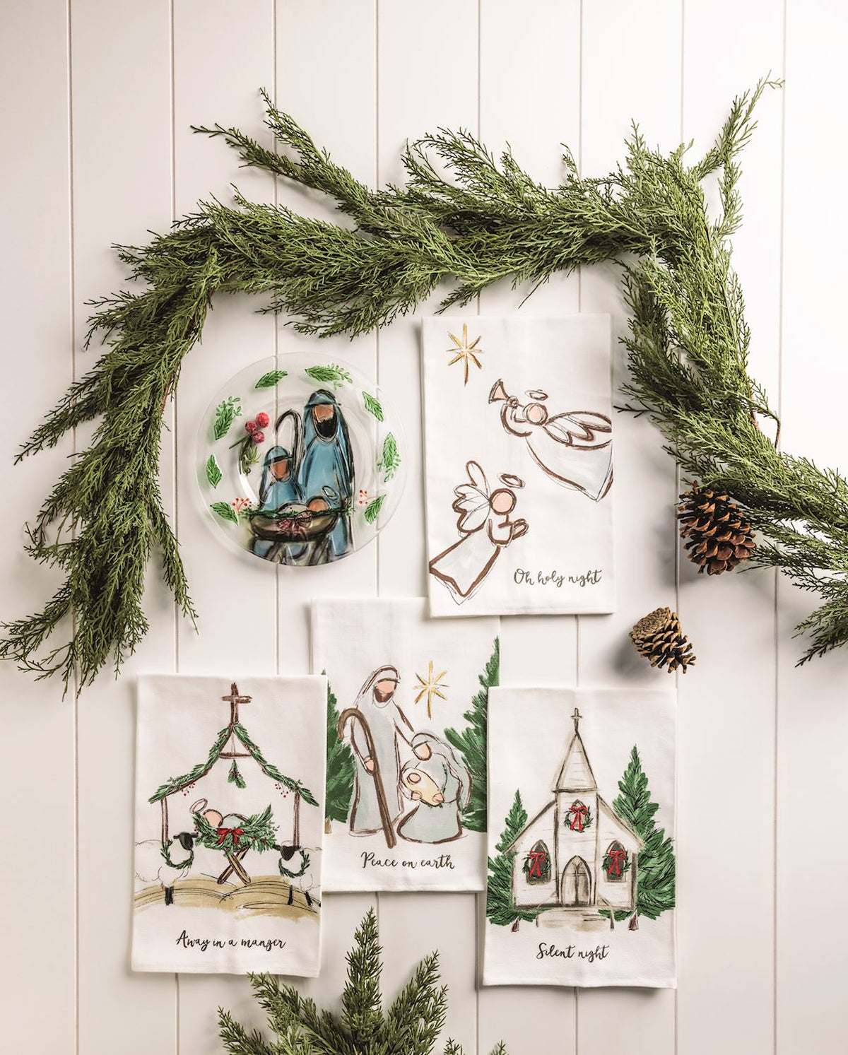 Mud Pie Nativity Towels