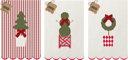 Mud Pie Christmas Topiary Towel