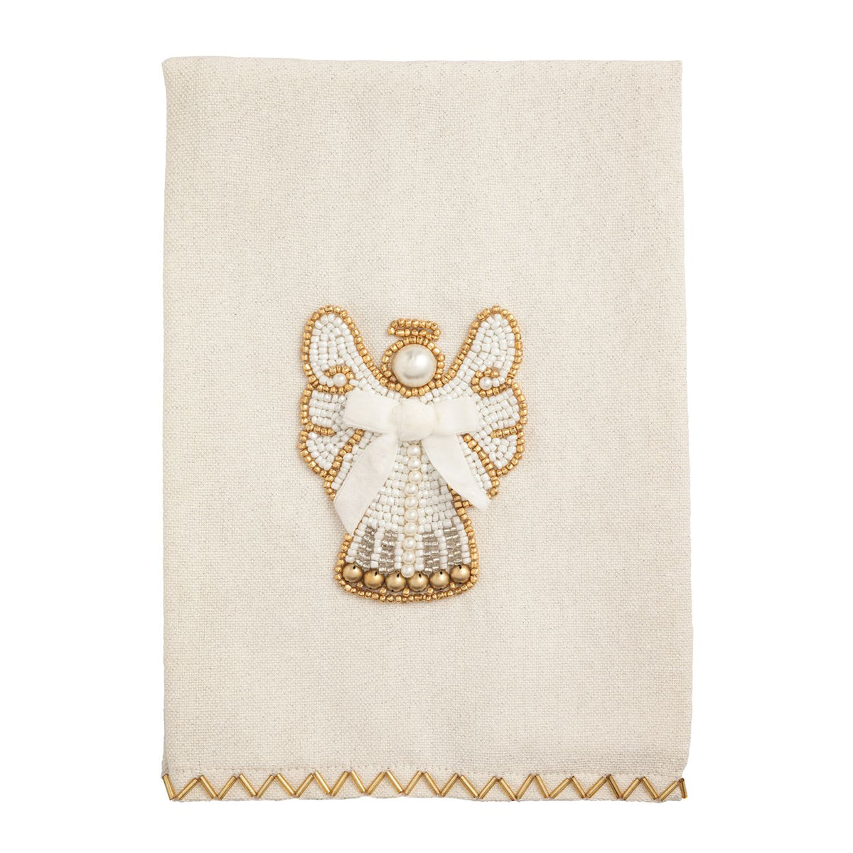 Mud Pie White Christmas Embroidery Towels