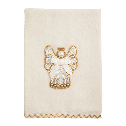 Mud Pie White Christmas Embroidery Towels
