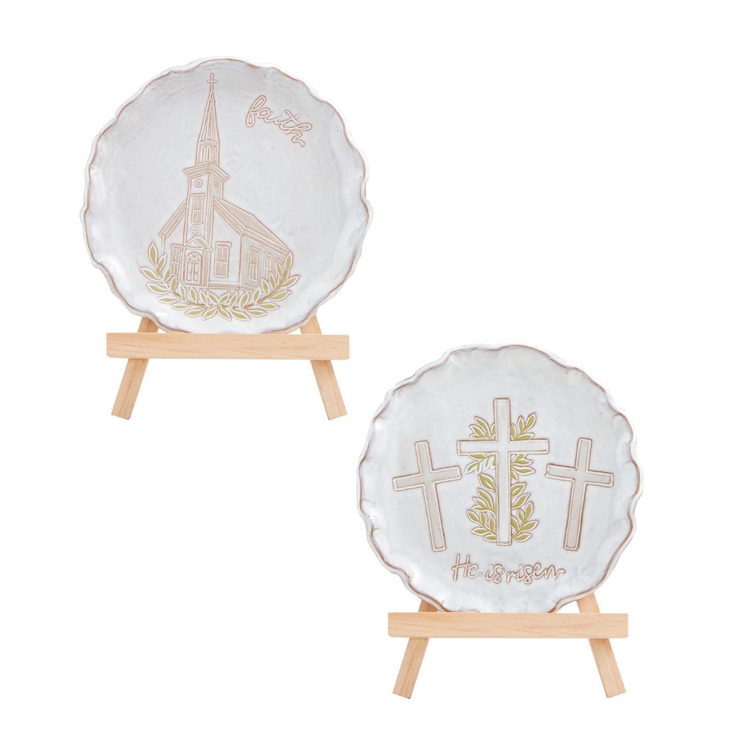 Mud Pie Faith Plate & Easel Set