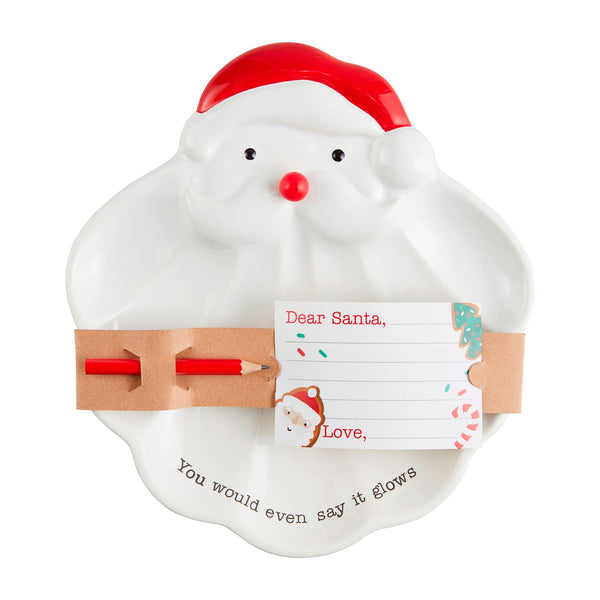 Mud Pie Santa Light-Up Plate Set