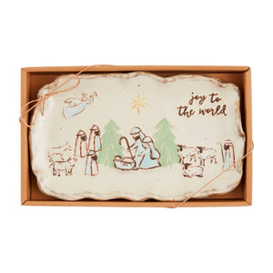 Mud Pie Nativity Boxed Sentiment Plate