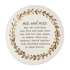 Mud Pie Mr. And Mrs. Blessings Plate