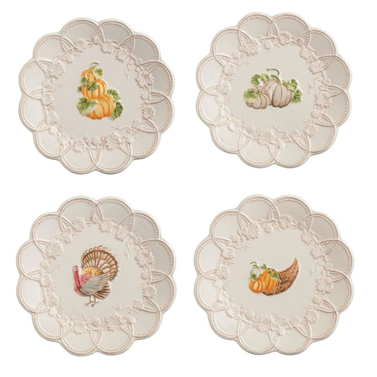 Mud Pie Gather Scallop Salad Plates