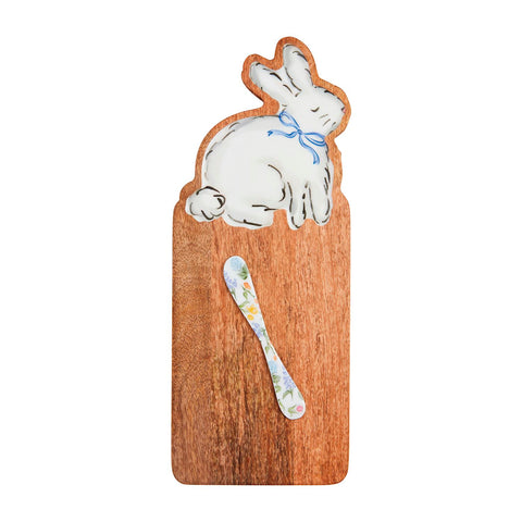 Mud Pie Bunny Enamel Wood Board Set