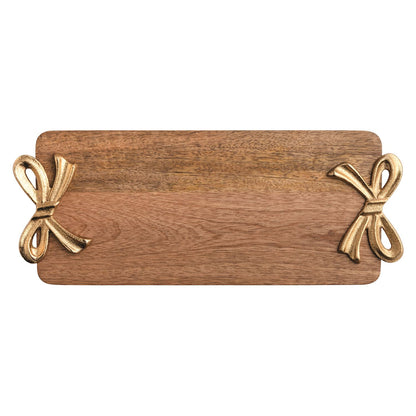 Mud Pie Gold Bow Rectangle Board