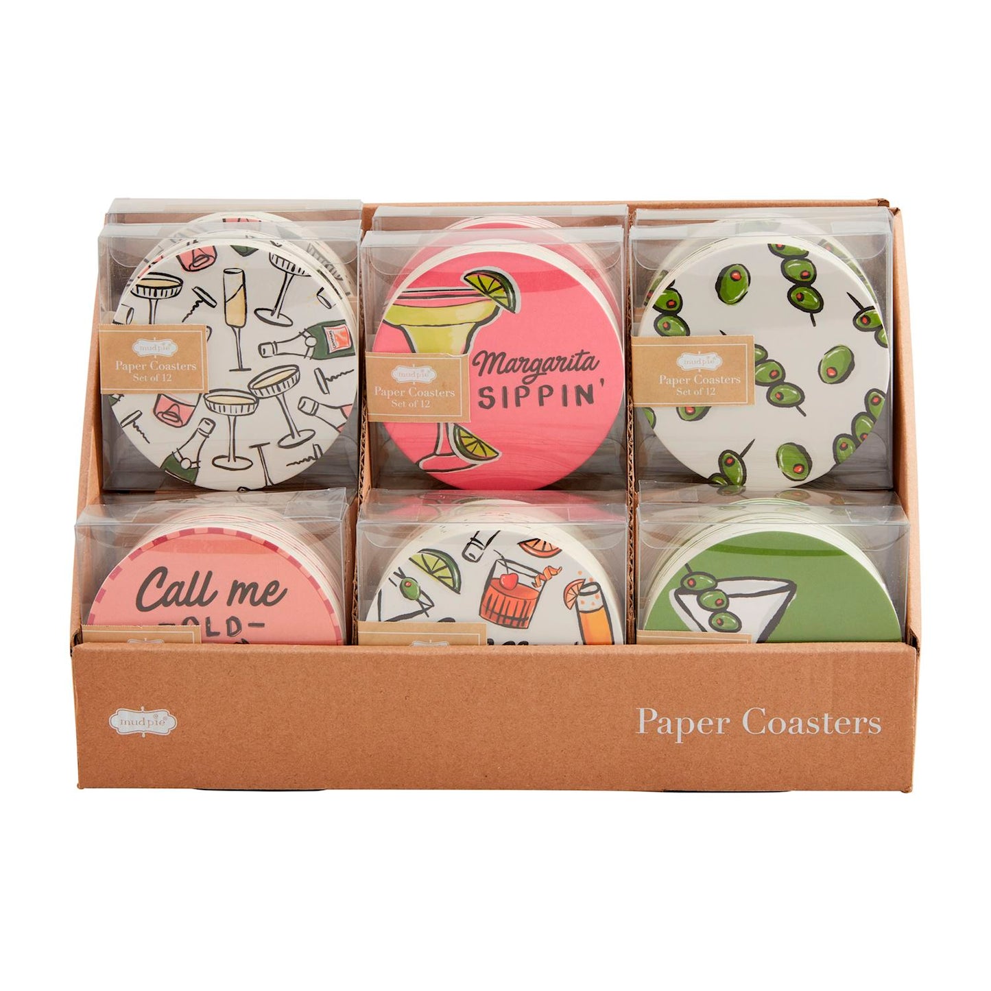 Mud Pie Cocktail Paper Coaster Set