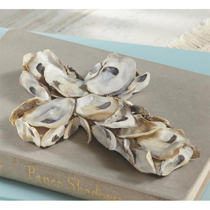 Mud Pie Small Oyster Shell Cross