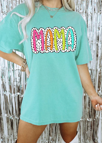 Chalky Mint Preppy Colorful Mama Tee