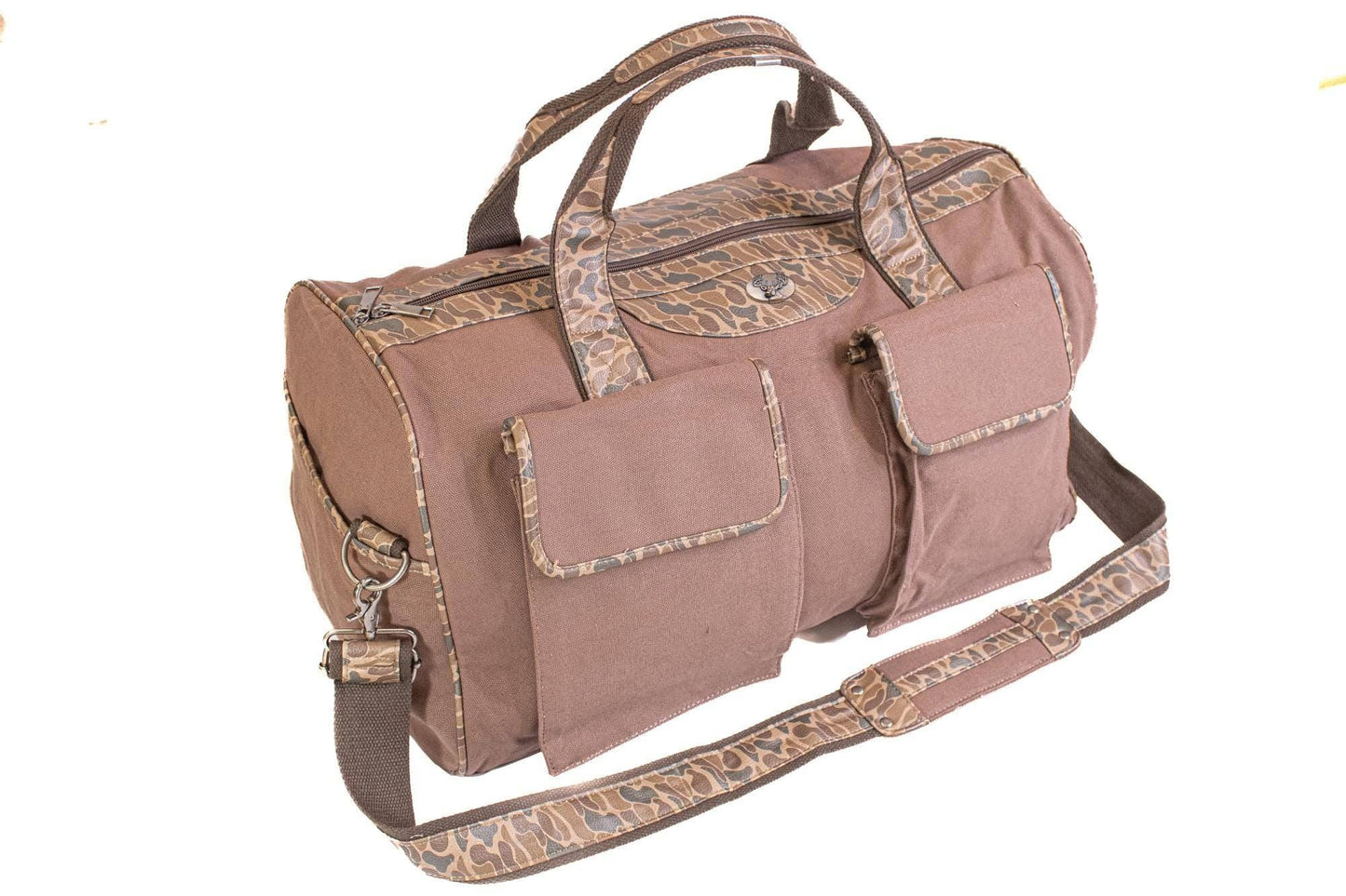 Brown & Tan Buck Camo Weekender Bag