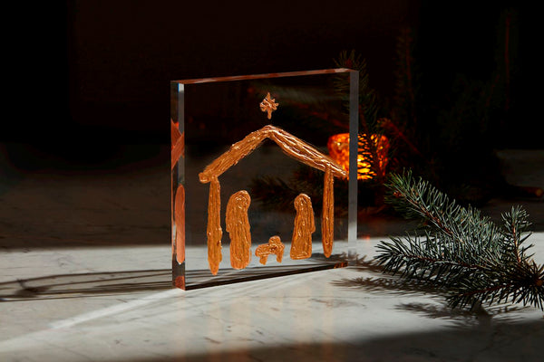 Mud Pie Acrylic Nativity Plaque