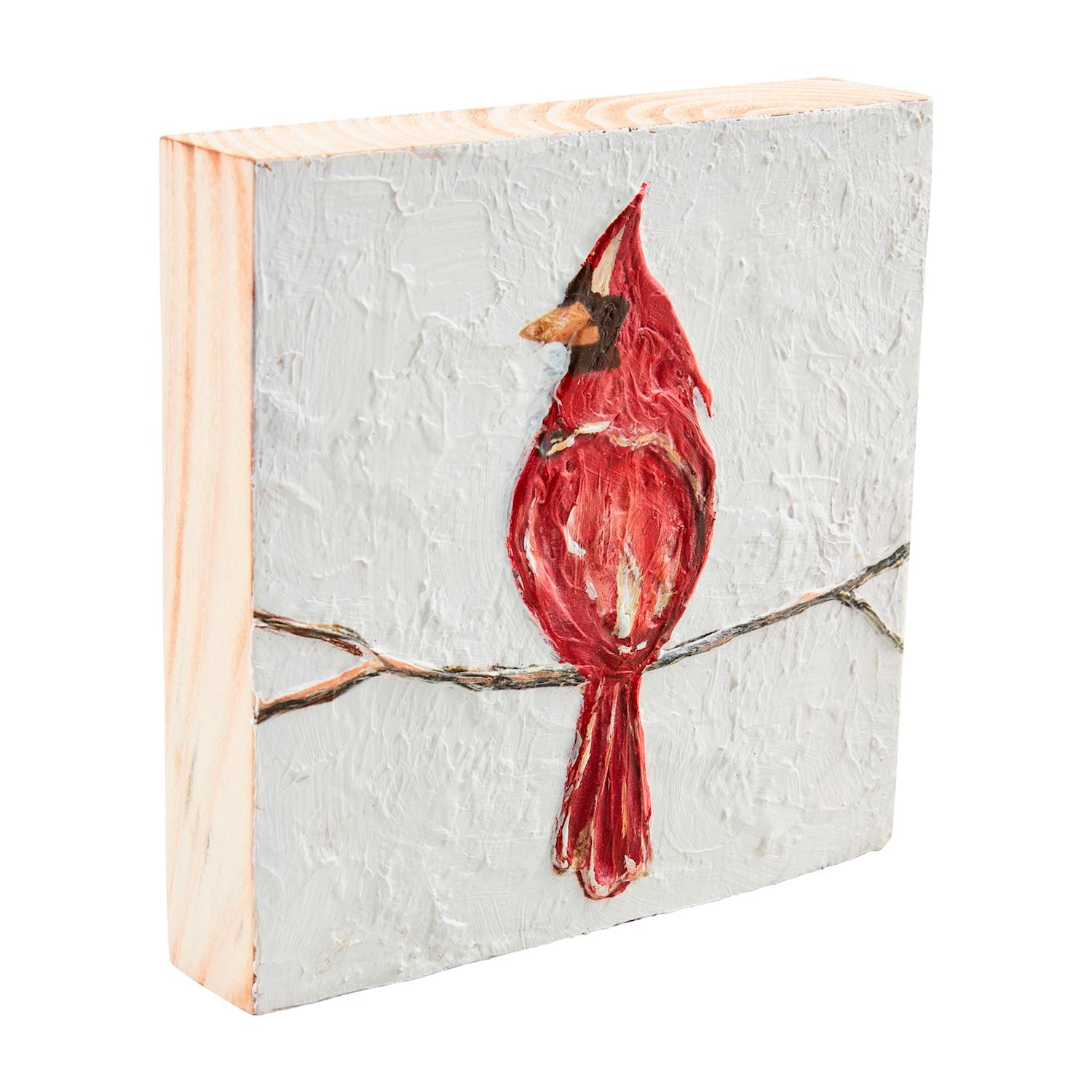 Mud Pie Wooden Painted Cardinal Plaque