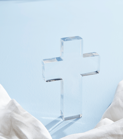 Mud Pie Clear Acrylic Cross