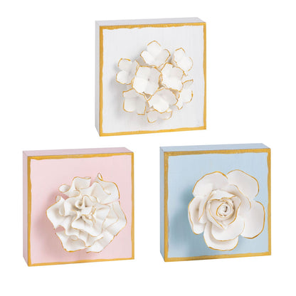 Mud Pie Flower Plaque