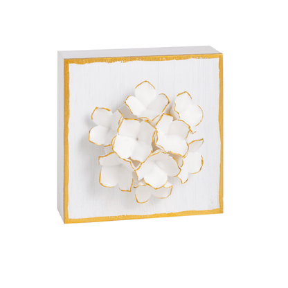 Mud Pie Flower Plaque