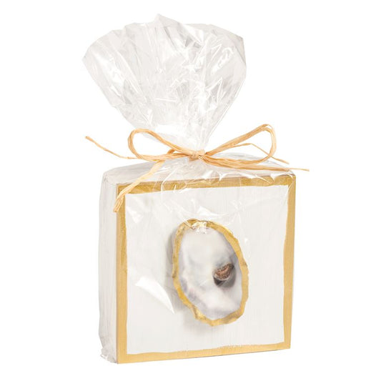 Mud Pie White Oyster Shell Plaque