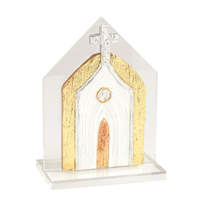 Mud Pie Painted Acrylic Church
