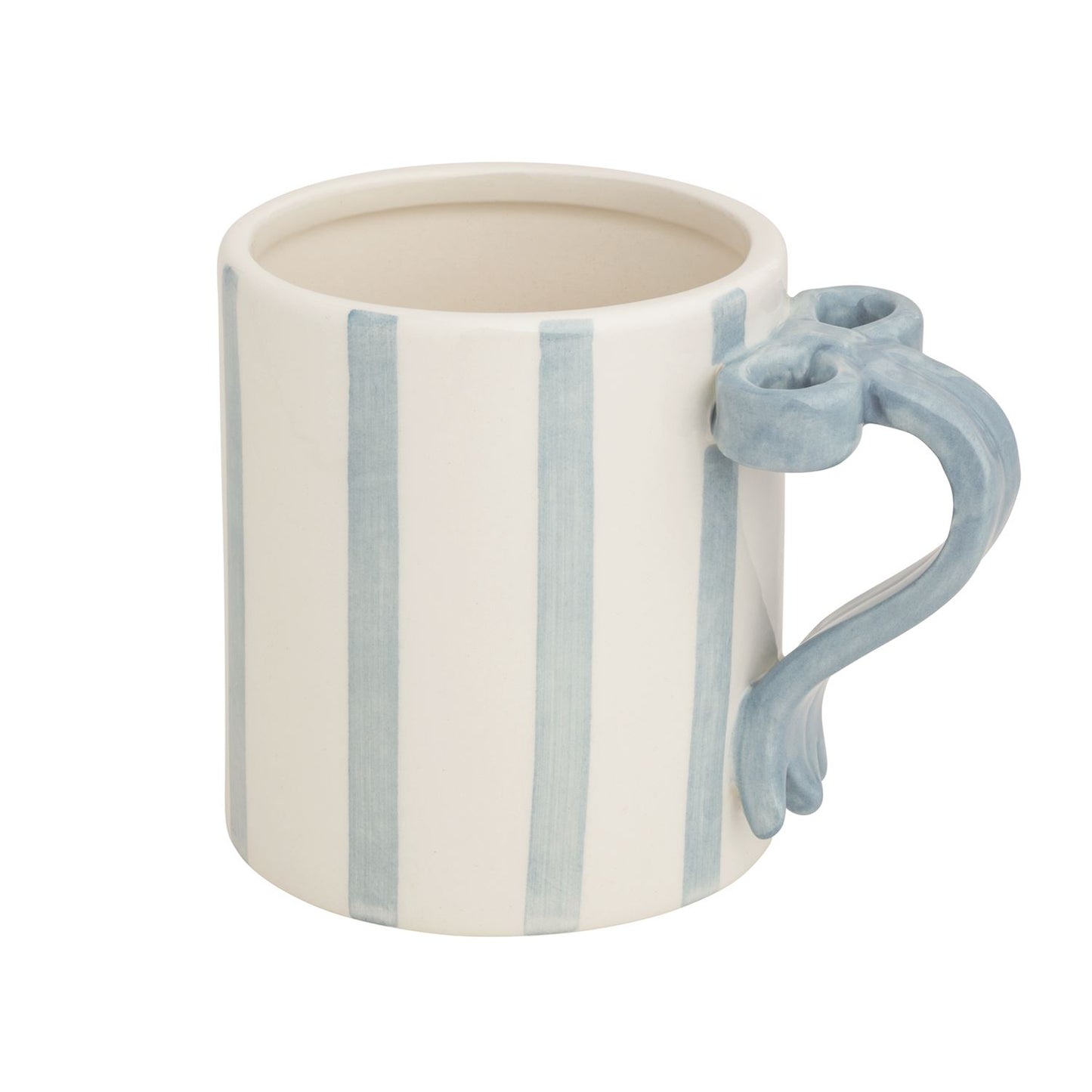 Mud Pie Gingham Bow Handle Mug