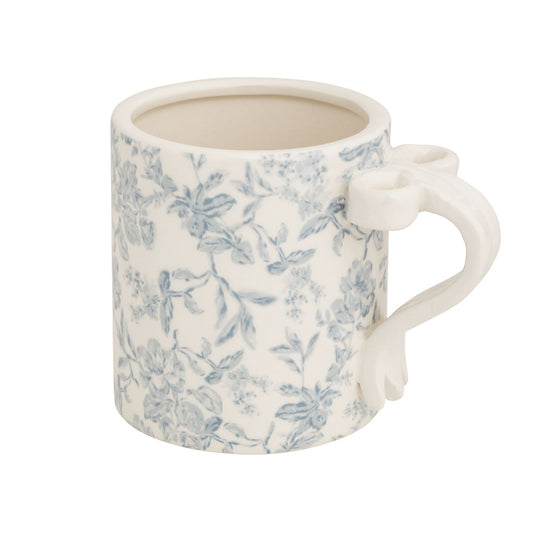 Mud Pie Gingham Bow Handle Mug