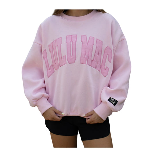 Lulu Mac Light Pink Monogram Sweatshirt