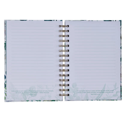 Teal Floral Be Still Ps. 46:10 Spiral Journal