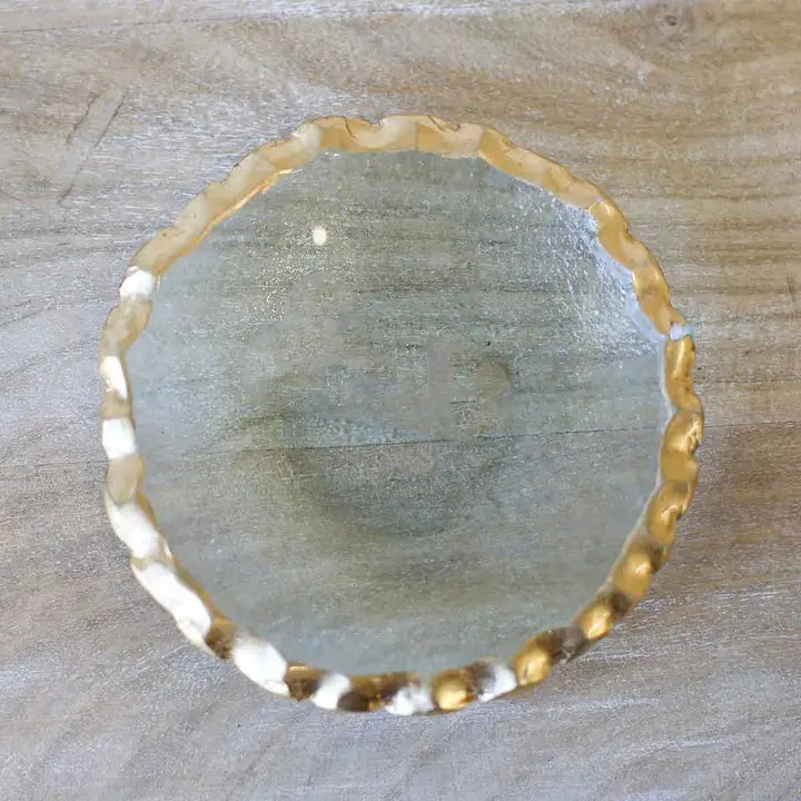 Gold & Clear Fairbanks Tidbit Dish