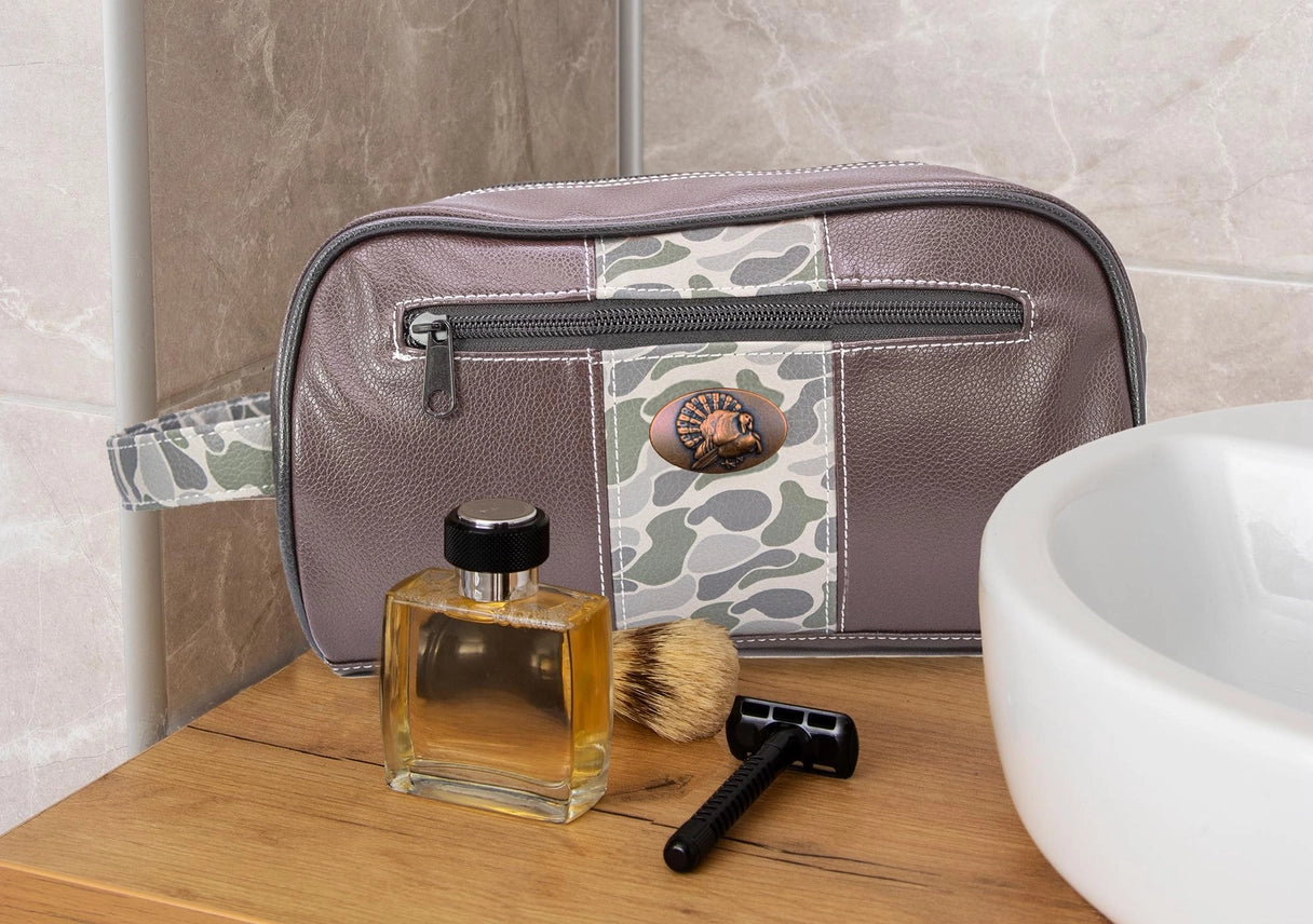 Green & Grey Turkey Camo Dopp Bag