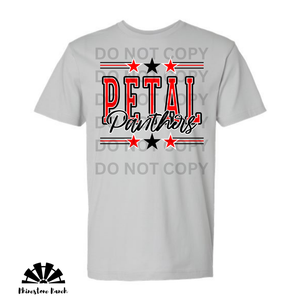 Grey Petal Panthers Spirit Stars Tee