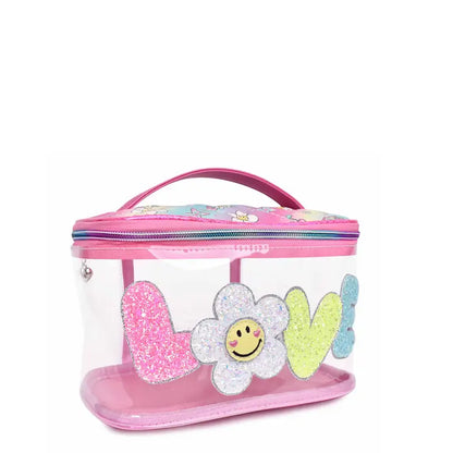 Clear Love Daisy Glam Bag