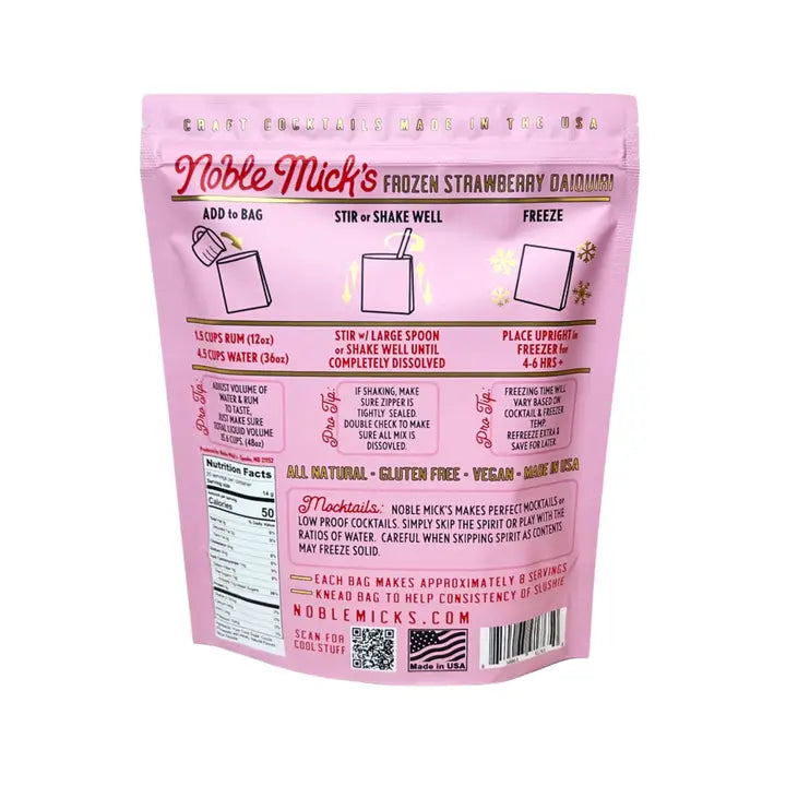 Noble Mick's Strawberry Daiquiri Frozen Cocktail Mix