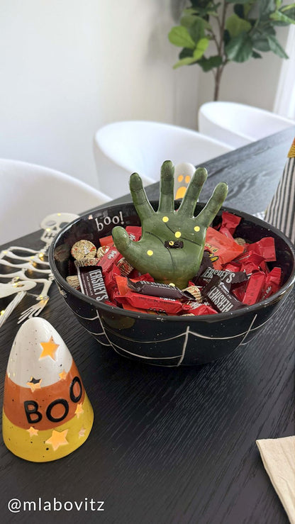 Mud Pie Light-Up Spooky Hand Treat Bowl