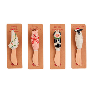 Mud Pie Christmas Farm Animal Spreaders