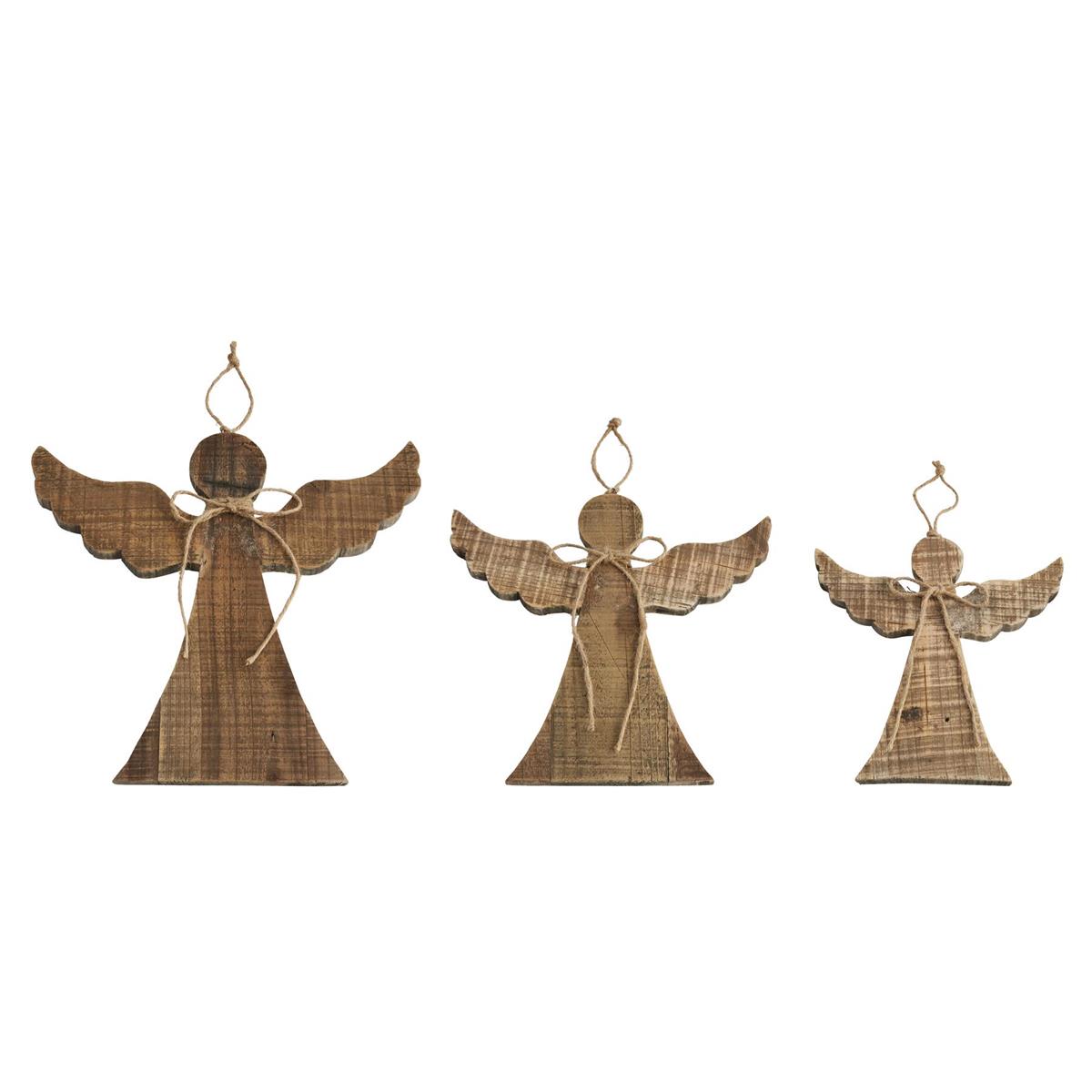 Mud Pie Wood Angel Ornaments