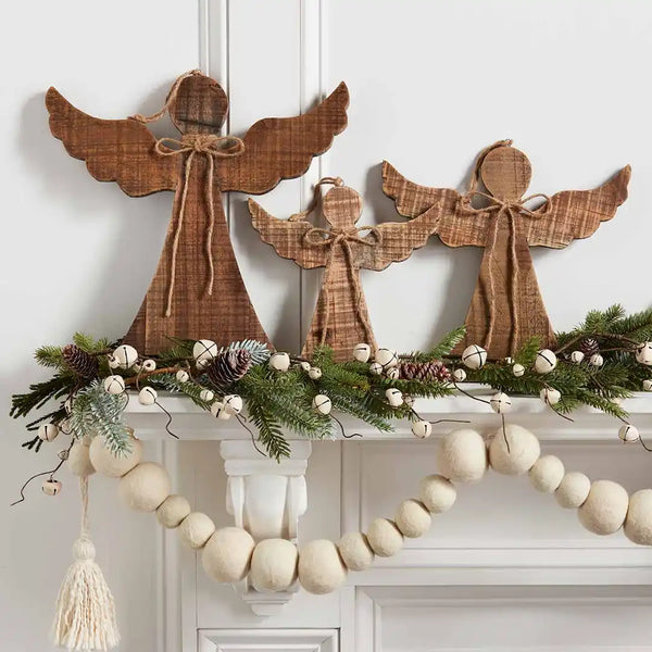 Mud Pie Wood Angel Ornaments