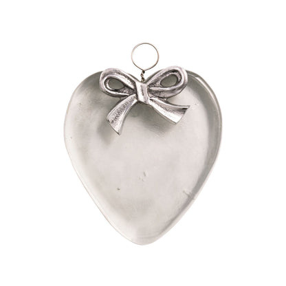 Mud Pie Metal Heart Glass Ornaments