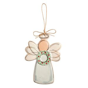 Mud Pie Speckle Angel Ornaments