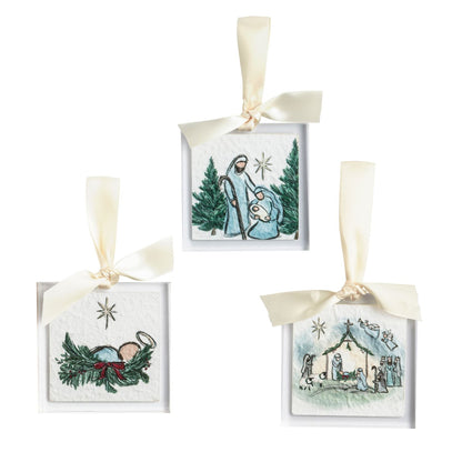 Mud Pie Nativity Acrylic Ornaments