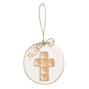 Mud Pie Gold Disc Ornaments
