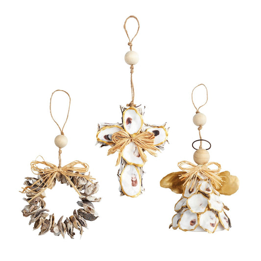 Mud Pie Figural Oyster Ornaments