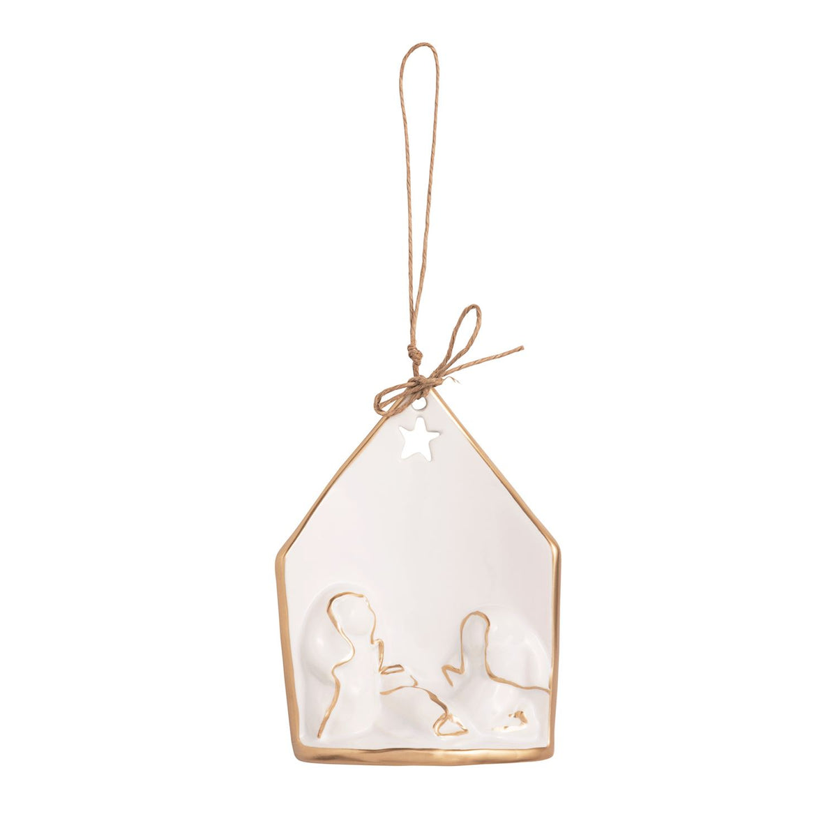 Mud Pie Ceramic Nativity Ornament