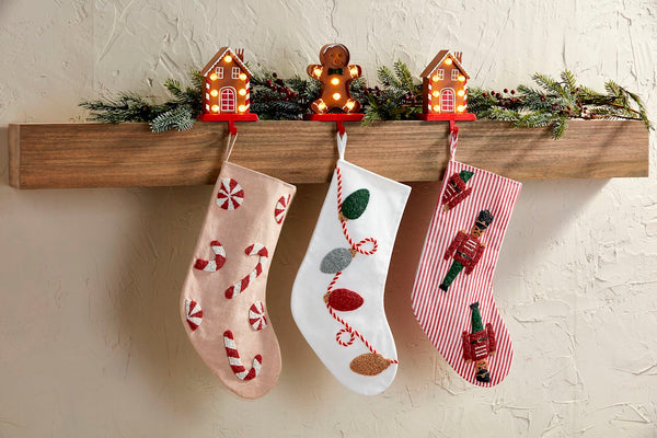 Mud Pie Beaded Christmas Stockings