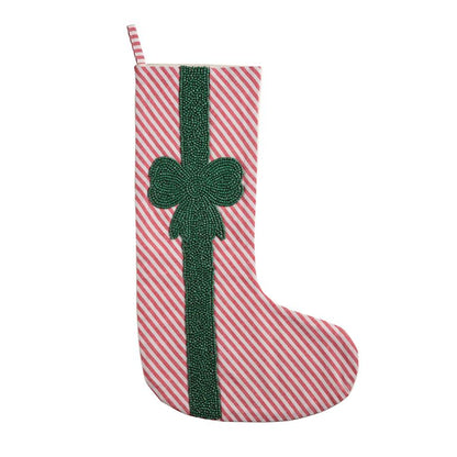 Mud Pie Bow Beaded Stocking