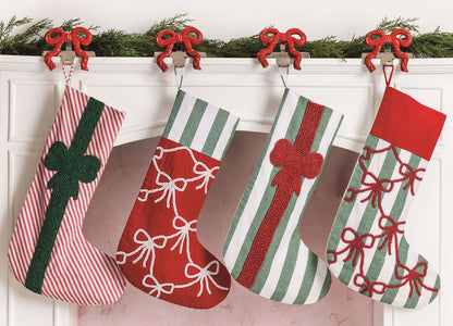 Mud Pie Bow Beaded Stocking