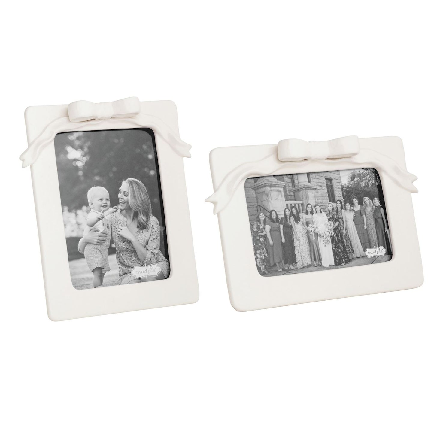 Mud Pie Bow Ceramic Frame