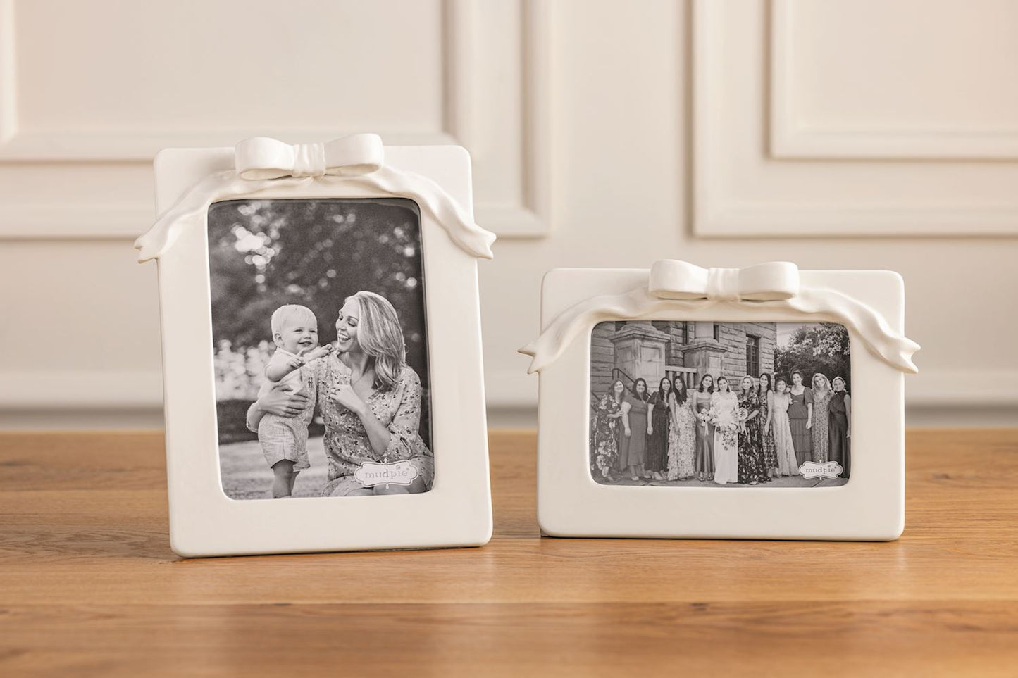 Mud Pie Bow Ceramic Frame