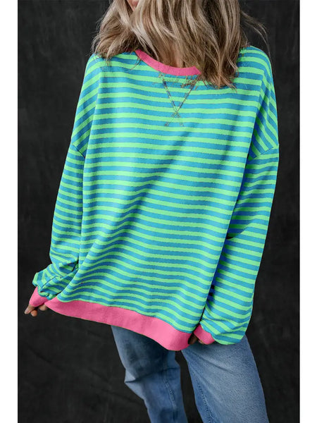 Sky Blue Stripe Maria Pullover