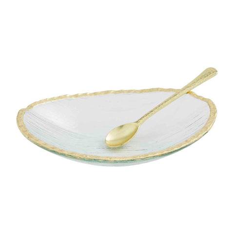 Mud Pie Gold Edge Glass Dip Bowl Set