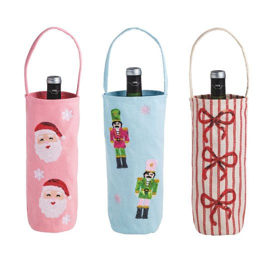 Mud Pie Sequin Wine Bag